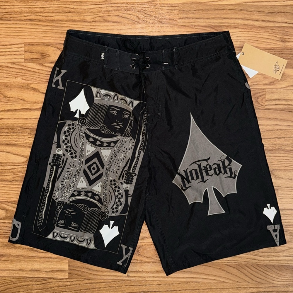 No Fear High Card Board Short Size 38 Deadstock Vintage Y2K Grunge Skater Vibes